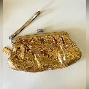 Coach Gold Clutch